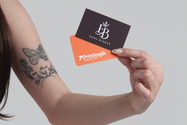 Emma Barker printed cards held in hand