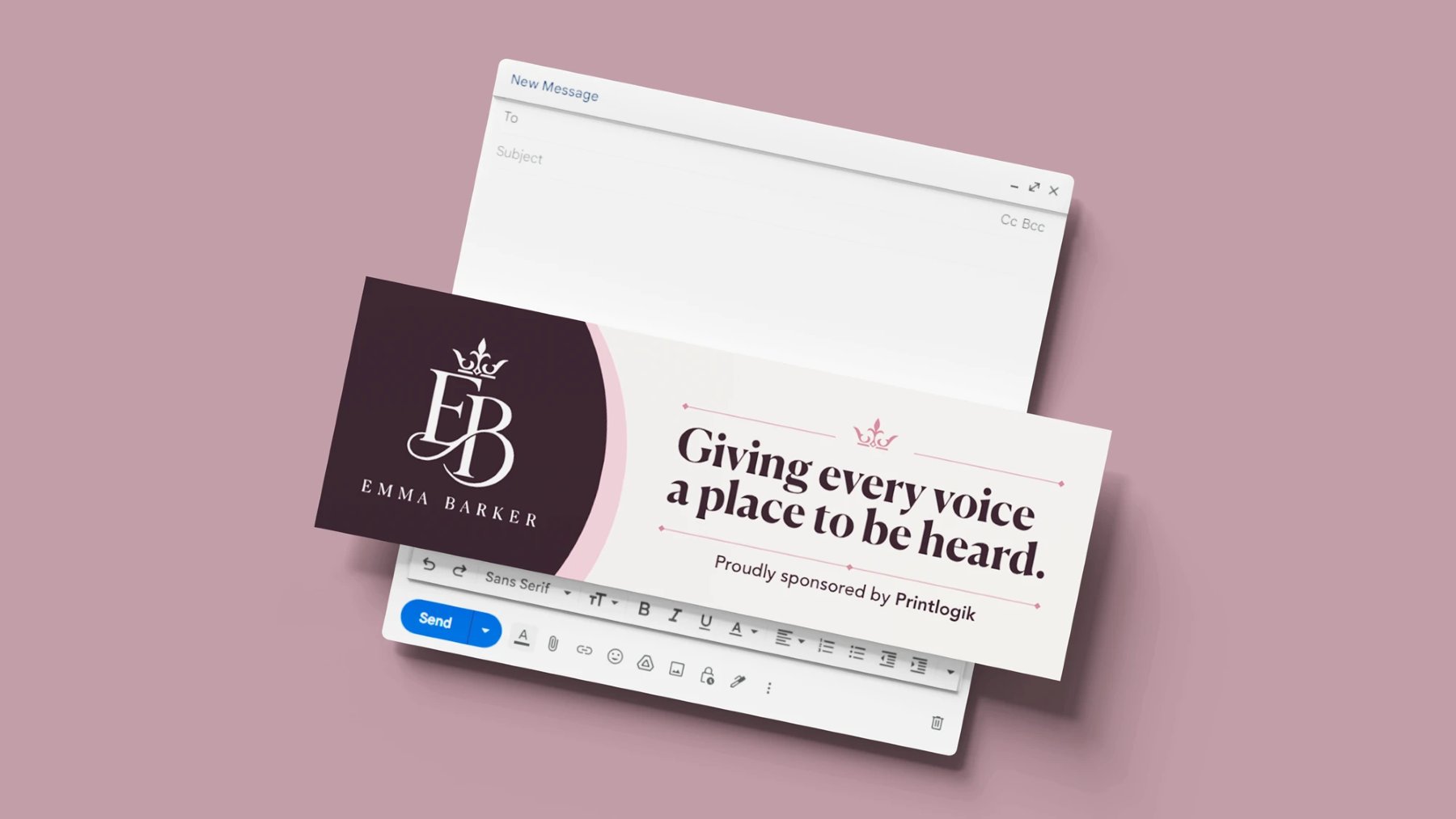 Emma Barker email and LinkedIn banners