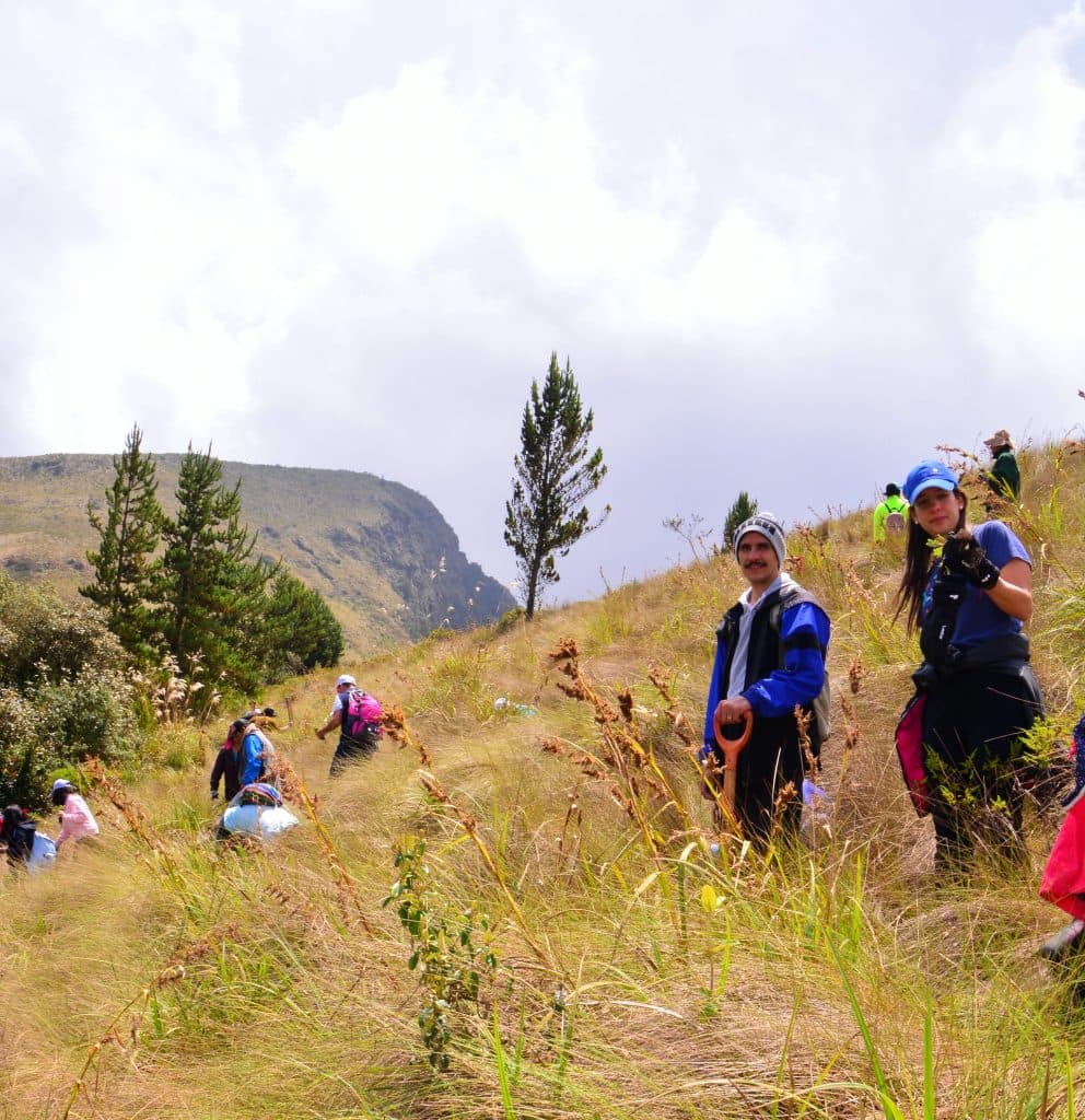 The protected water area in Imbabura, Ecuador